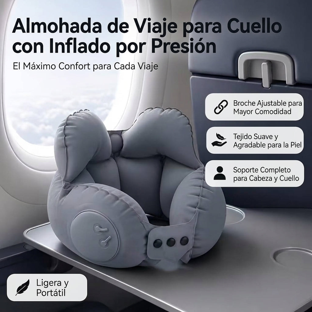 Almohada Inflable BRENIX — Cero Dolor de Cuello en Segundos